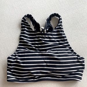 Stripped swimsuit top